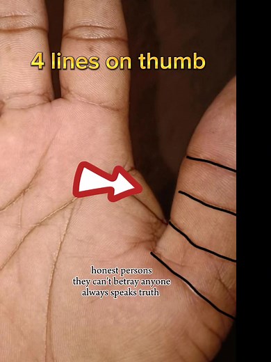 Significance of 4 Lines on Thumb in Palmistry Explained