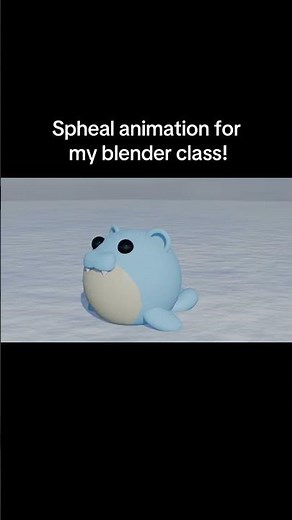 Little hop cycle made on blender! #pokemon #animation #3danimation #blender #art #pokemonart #spheal