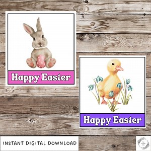 Printable Easter Cards for Kids (digital Download) - Etsy