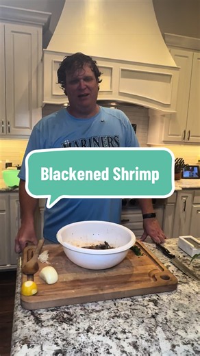 Blackened Shrimp over Lemon Cream Pasta with Crab Meat