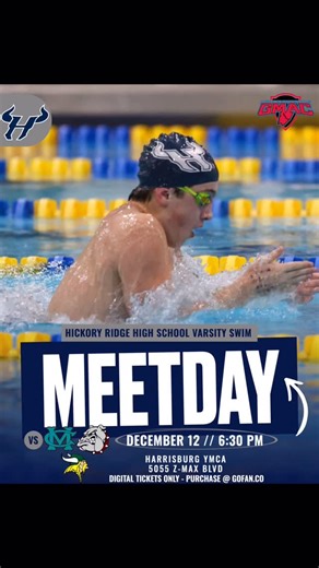 Hickory Ridge Swim Team on Instagram: "IT’S MEET DAY!! Look at Me ➡️ Look at 𝙐𝙎 💪🏊‍♂️🏊‍♀️ Your Raging Bulls are HOME tonight at the Harrisburg Y taking on Central Cabarrus, Cox Mill, and Jay M Robinson. We’ve flexed the start time to 6:30pm which means more time to fill the stands and bring the noise!! Tickets on GoFan (digital only). No tickets sold at doors. @hrhsbulls_athletics @hrhs_athletic_boosters 📸 @lisawolffphotography #HornsUp #successisearnedoneyardatatime"