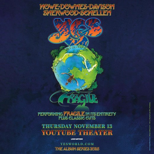 89 reactions · 5 comments | You’ve spun the vinyl. You’ve memorized every note. Now, experience Fragile like never before—YES performs the full album live on The Fragile Tour 2025 at YouTube Theater on November 13th. This isn’t just a concert. It’s a pilgrimage. Tickets are on sale now! | YES (official) | Facebook