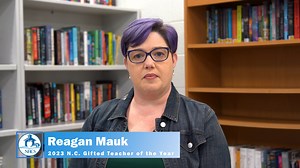 Presenting the 2023 North Carolina Association for the Gifted and Talented Educator of the Year, Myrtle Grove Middle School AIG Teacher Reagan Mauk! #nhcschat #nhcsleadingtheway | New Hanover County Schools