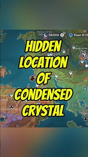 Best location to farm condensed crystal genshin impact #genshinimpact #shortsforyou