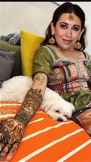 Karishma Kapoor enjoy her garden second marriage mehendi function #karismakapoor #shortfeed