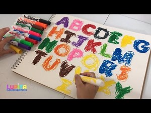 Learning Alphabet Letters with Markers | Learning Letters ABCDEFGHIJKLMNOPQRSTUVWXYZ