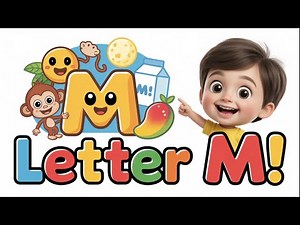 نطق حرف M للأطفال بطريقة الجولي فونكس | Letter M Phonics for Kids