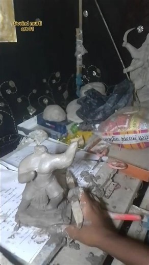 mitti se Hanuman ji ki murti banana sikhe part=1 #shorts