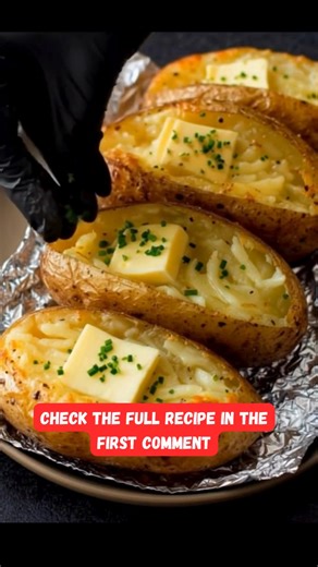 Baked Potato. This is the fastest way to make baked potatoes, ready in minutes. It's crispy on the outside, perfectly cooked and fluffy on the inside. Recipe in (c.o.m.m.e.n.t ).👇 | Recipes For Every Day