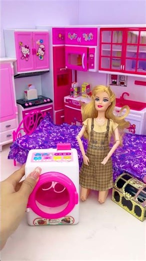 Satisfying With Unboxing Barbie Princess House Toys, ASMR Video #shorts