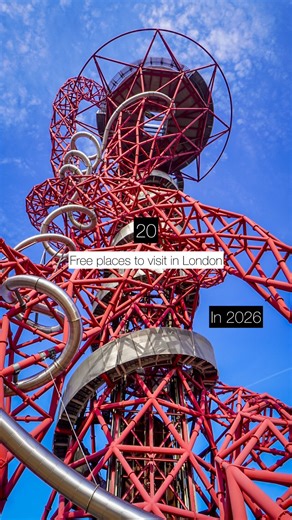20 FREE places to visit in London- SEND this to someone who needs to explore these FREE-ENTRY attractions, gardens & museums in London in 2026 with you. ❤️ Broke after Christmas and want to plan your 2026 trip to London? Don’t worry, as London has many exhibitions, parks & attractions which can be visited for FREE. SAVE these 20 places, which you need to visit in London in 2026: 📍Babylon Park, Camden- SECRET underground rollercoaster 📍Post Building Roof Garden, Holborn - rooftop garden & city