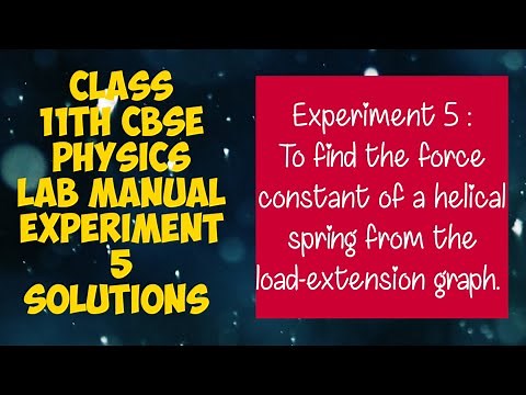 CLASS 11TH PHYSICS LAB MANUAL EXPERIMENT 5 SOLUTIONS