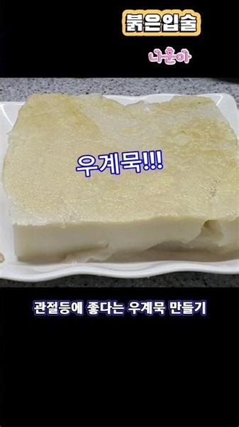 관절 등에 좋은 우계묵을 만들기!! 닭발, 우슬, 붉은입술(나훈아)