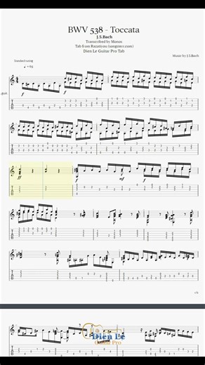 BWV 538 - Toccata (J.S. Bach) Guitar Arrangement