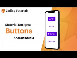 Material Design Buttons in Android Studio | Custom Button in Android Studio | Coding Tutorials