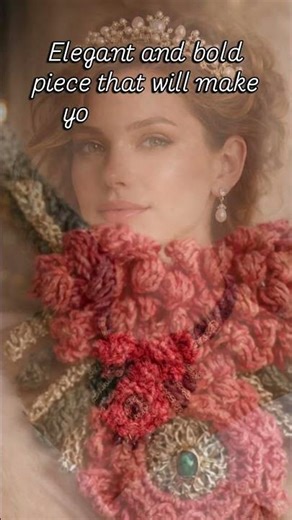 Coraliya Scarlet Reef Necklace | Ocean inspired | Handmade Crochet Elegance