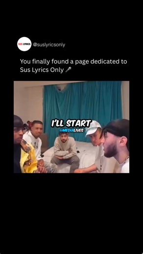 suslyrics on Instagram: "In this wild behind-the-scenes moment, the energy goes from playful freestyle to full chaotic sus storytelling in seconds. Everyone in the room is chilled on the bed, expecting a normal bar, and instead he launches into a confession-style verse that gets more unhinged with every line. The reactions alone make the scene legendary. What makes it even funnier is how casually he delivers the most outrageous plot twist, calling out his boys mid-flow while they sit there confu