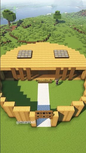 Minecraft How to Build Circle Survival Base #shorts