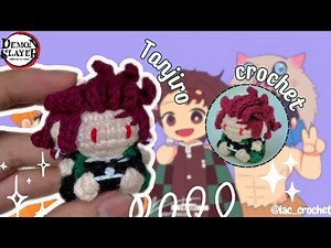 ✨Tanjiro Crochet Tutorial 🔥🌿 | Cute Demon Slayer Amigurumi Doll | Kimetsu no Yaiba | Lac Crochet 🥜