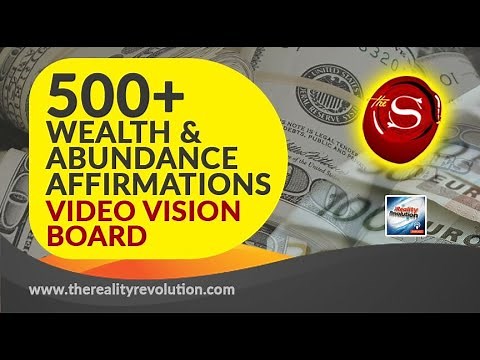 500 + Wealth and Abundance Affirmations Video Vision Board with Binaural Trance Induction Delta Wave