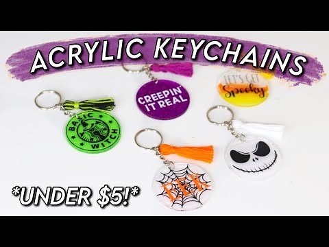 DIY Acrylic Keychains (TikTok) *Halloween Edition* | Easy and Cheap!