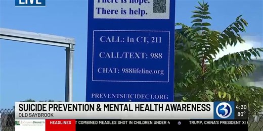 New signs provide information for suicide resources available on the shoreline