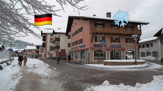 2月冬季漫步游德国巴伐利亚州风景如画的小镇 米滕瓦尔德 拍摄日期：2026.2.20