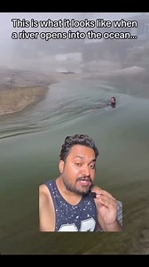 #river #ocean #merge #viral #facebookviral #facebookreel #reels #facebook #trending | Sandeep Panchal