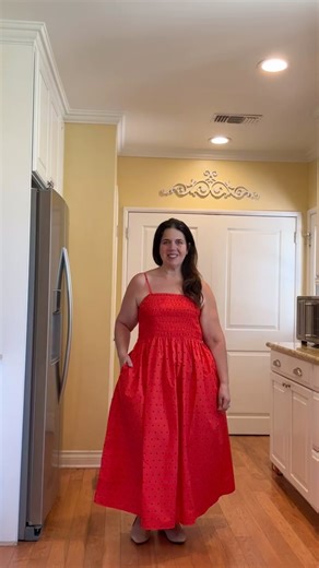 Comment SHOP below to receive a DM with the link to shop this post on my LTK ⬇ https://liketk.it/4KrGt Head to my LTK to see my full review of this dress 👗 TEAM Red or Black? This sundress comes in BOTH!!! Smocked top, adjustable and removable spaghetti straps, deep pockets with a full skirted bottom of well made cotton sheeting fabric that is still lightweight for hot summer days and nights. Loving this dress for an easy one piece Summer Outfit that doubles as a great Travel Outfit, too.❤️ As 