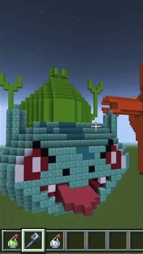 I built Bulbasaur in Minecraft!￼