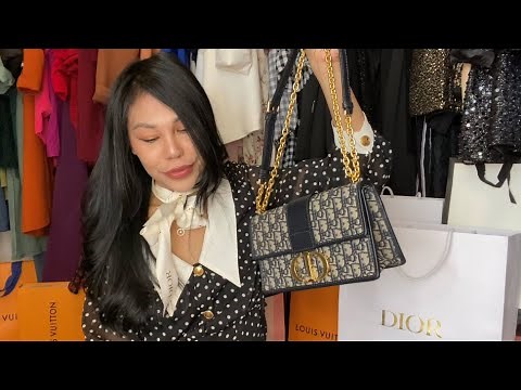DIOR 30 Montaigne Chain Bag Unboxing | Blue Dior Oblique Jacquard
