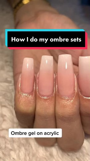 Step-by-Step Ombre Gel Tutorial on Acrylic Nails