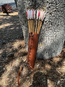 Handcrafted Leather Back Quiver - Archery Gear - Traditional Quiver for Reenactment - American Made - Etsy