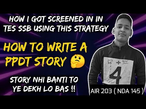 How to write a PPDT story in ssb 🤔|| Tips by Recommended candidate.