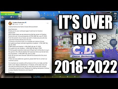 Creative Destruction is SHUTTING DOWN!