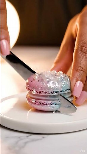 Glass Macaron Cutting ASMR | Sweet Crystal Sound