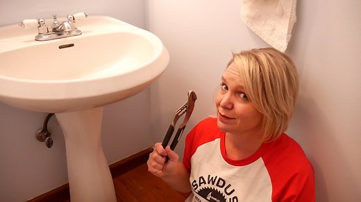 Installing a faucet is easy; it's taking the old one out that's tough (and gross!) | ChickFix