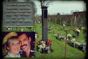 On this day in 1991, Freddie Mercury's funeral is held in London. Just a small group of friends and family, including Elton John and Mercury's Queen bandmates, are at the private service. At the singer's request, his longtime companion Mary Austin takes his ashes - she never discloses their location. | MONSTERS OF ROCK