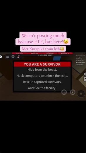 Playing Roblox Flee the Facility with Kurapika