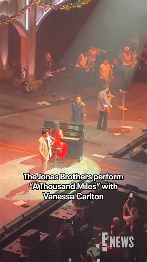 E! News on Instagram: "Cause you know we'd walk a thousand miles to see the Jonas Brothers perform with Vanessa Carlton. 😍"