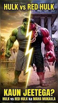 Hulk ke bete ko Red Hulk le gya | Hulk vs Red Hulk #hulk #hulkai #shorts #ai