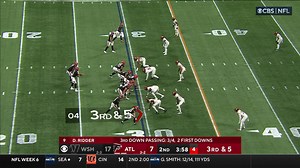 Kyle Pitts flashes his stiff-arm strength on 19-yard reception