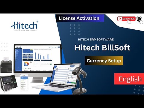 Hitech BillSoft Global Edition - Currency setup and Software activation (English)
