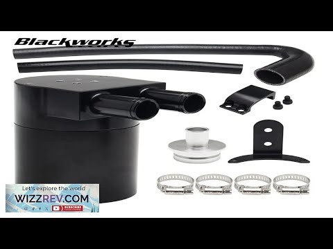 Black Reservior Oil Catch Can Reservoir Tank Kit with Silicone Radiator Hose
