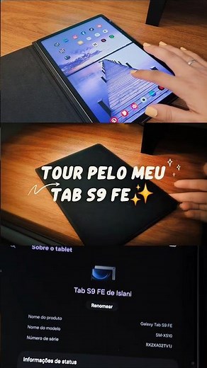 Review pelo Samsung Galaxy Tab S9 FE✨️ #review #tabs9fe #samsung #tablet #samsungnotes #googlekeep