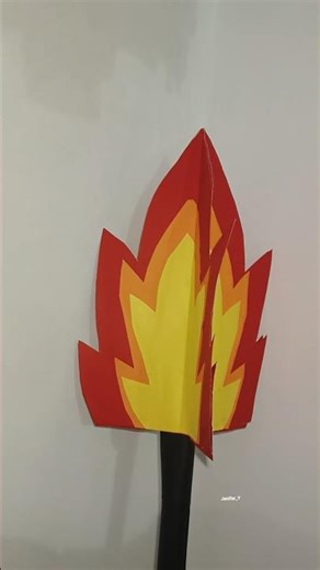 Fire Paper Craft 🔥🔥🔥#shortvideo #shorts #fire #firecraft #papercraft #papercrafts