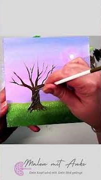 Flowering Tree - Easy Acrylic Painting for Beginners