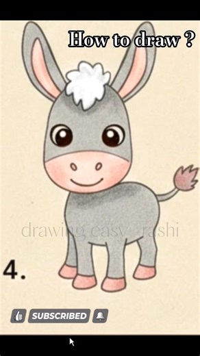 beginners drawing ideas😍 step by step 55♥️ donkey #donkey #drawing #shots #art #easy #howtodraw