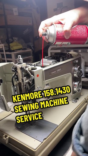 This Kenmore sewing machine is from the 1970s and in great shape, we just have to do a little cleanup and reset the tension and some other little tweaks This is the 158.1430, a lovely and sturdy Japanese build that is all metal besides its lower case. I especially like the throat plate you can switch very easily. #sewing #slowfashion #sewingmachine #vintage #restore