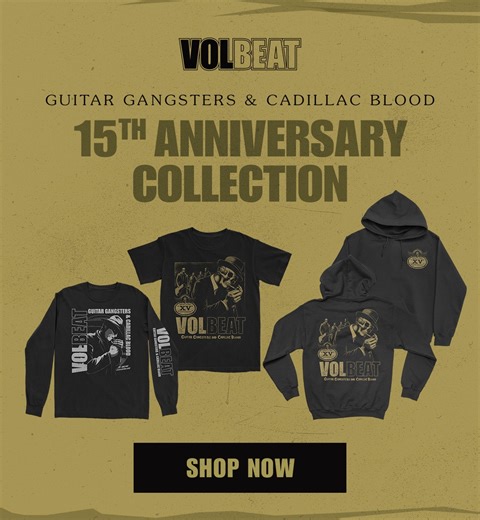 13K views · 503 reactions | Shop the new Guitar Gangsters & Cadillac Blood 15th anniversary merch collection, now available in the Official Store  https://lnk.to/VolbeatGGCBIA | Volbeat | Facebook